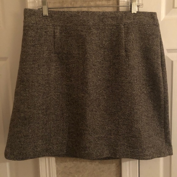 JustFab Dresses & Skirts - JustFab Brown Herringbone Wool Blend Plus Size Skirt XXL NWT